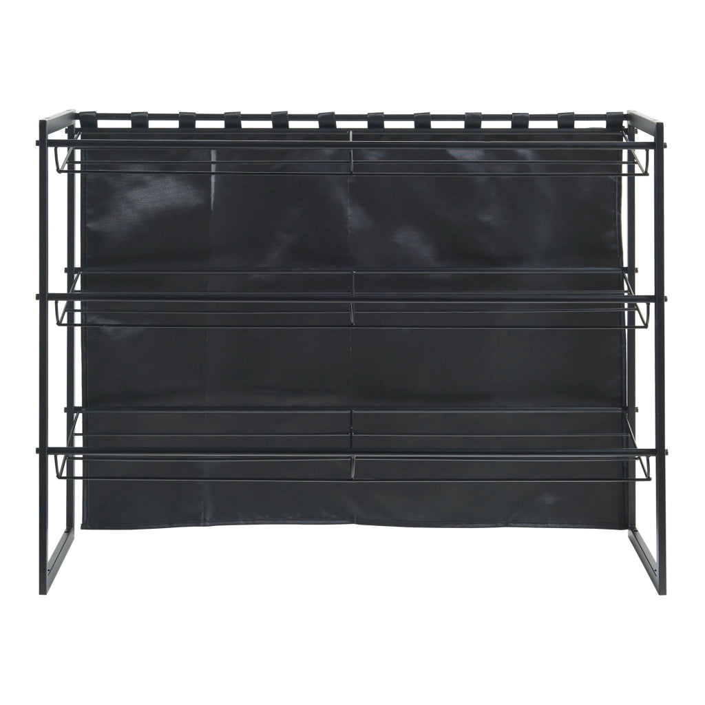 Set di 2 ripiani per scarpe 80 x 32 x 60 cm nero 03_0009762