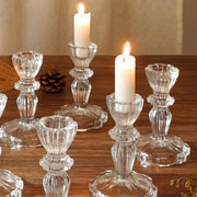 Set di candele in vetro per festa di Natale, matrimonio e compleanno - 4 pezzi - lucido