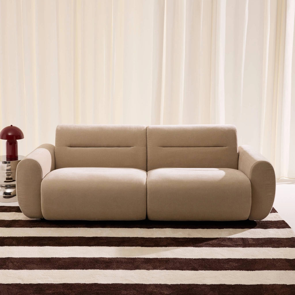 Divano in tessuto, 3 posti, beige