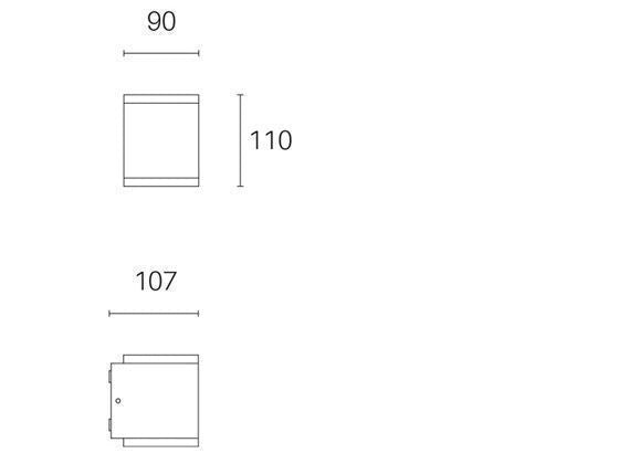 Applique da Esterno a LED 6W+6W 3000K Sovil Bianco