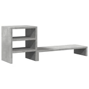 Supporto per monitor mobile da scrivania e organizer per ufficio legno composito grigio 02_0044955