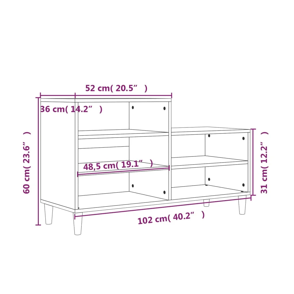 Scarpiera mobile contenitore per scarpe mobile contenitore per ingresso/corridoio/soggiorno finitura lucida 102 x 36 x 60 cm legno ingegnerizzato bianco 02_0021288