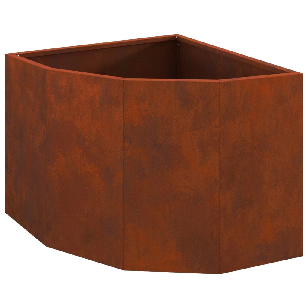 Vaso d'angolo Ruggine 45 x 45 x 35 cm acciaio corten 883653