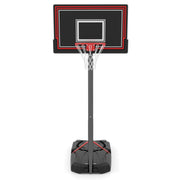 Canestro da basket regolabile per esterni 230 x 305 cm con ruote base zavorrata per stabilità moderno HDPE nero 20_0012959