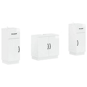 Set di Armadi da Bagno da 2 Pezzi HOORN Bianco Lucido 3418039