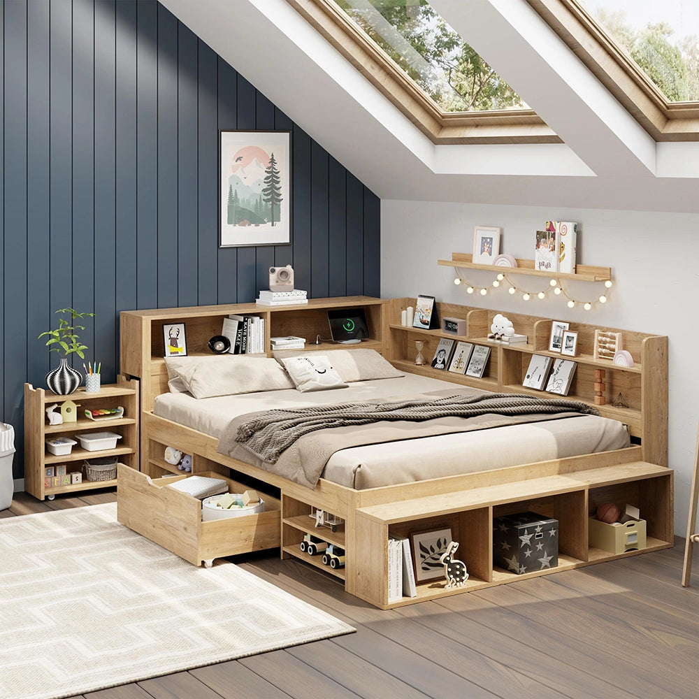Letto bambino 140x200cm?- Xylo - legno USB naturale