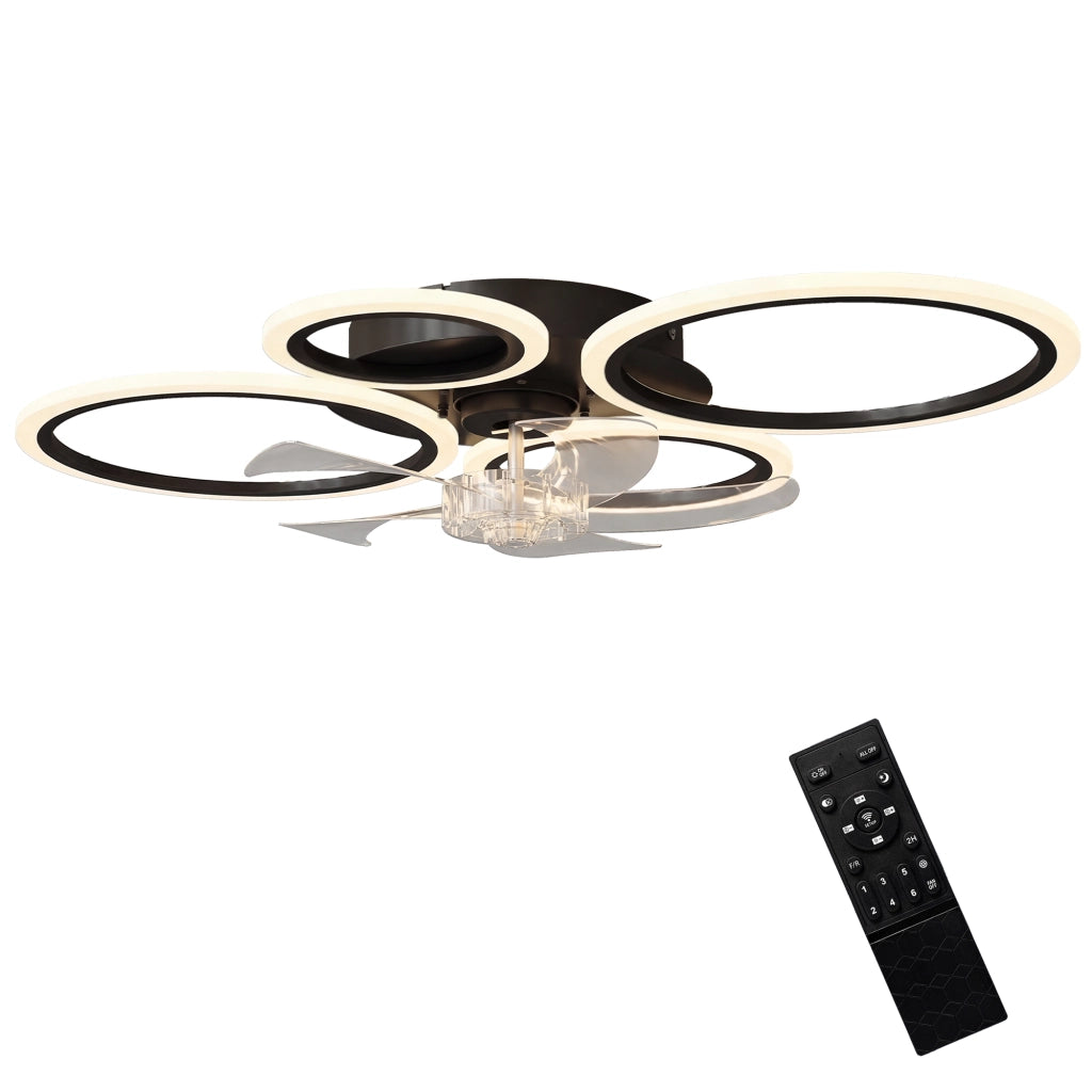 Ventilatore a Soffitto con Luce e Telecomando ¨C Xylo ¨C Grigio 77 cm