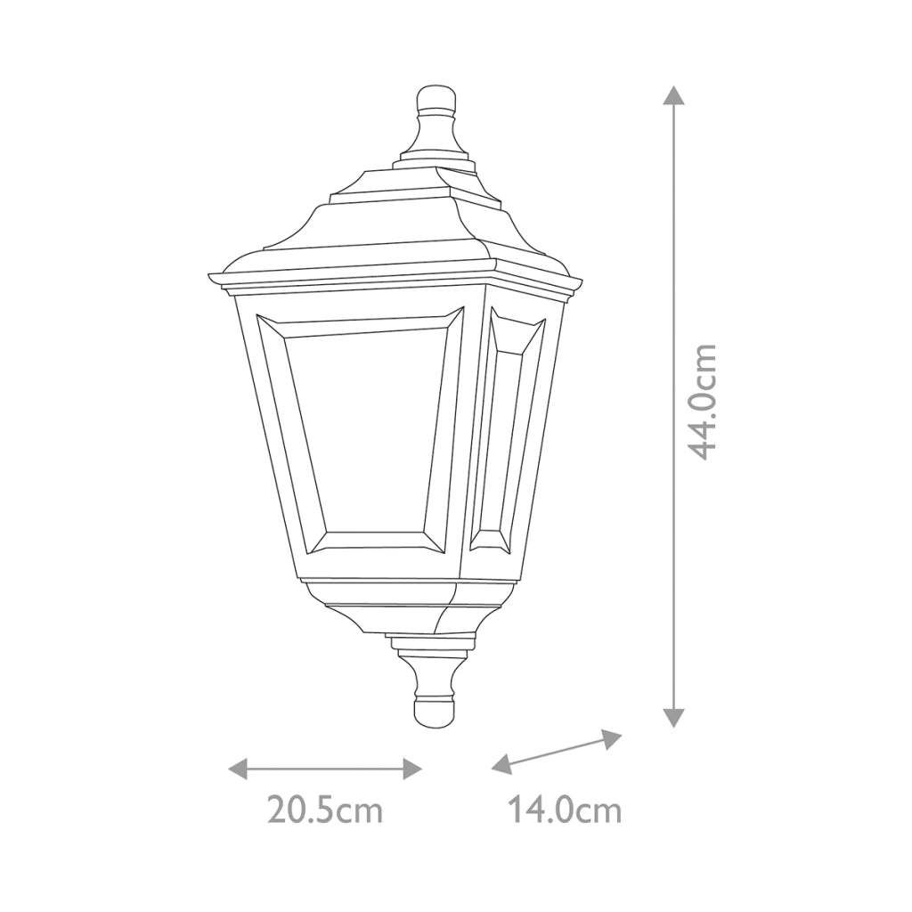 Applique esterna classica nera E27 60W Kerry Elstead IP44