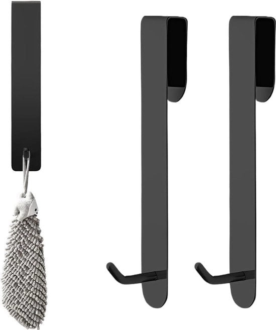 Hanger per doccia - Acciaio inossidabile e Nero - 2 pezzi .