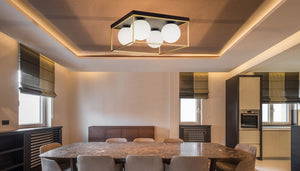 Plafoniera Da Soffitto Gold White APP1168-4C