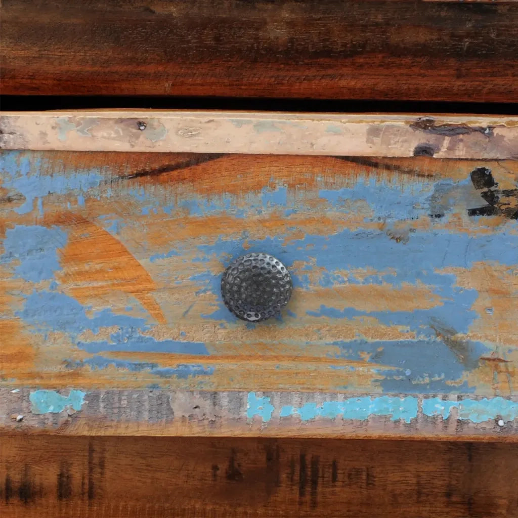 Comodino con 2 Cassetti in Legno Massello di Recupero 241643