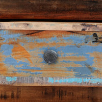 Comodino con 2 Cassetti in Legno Massello di Recupero 241643