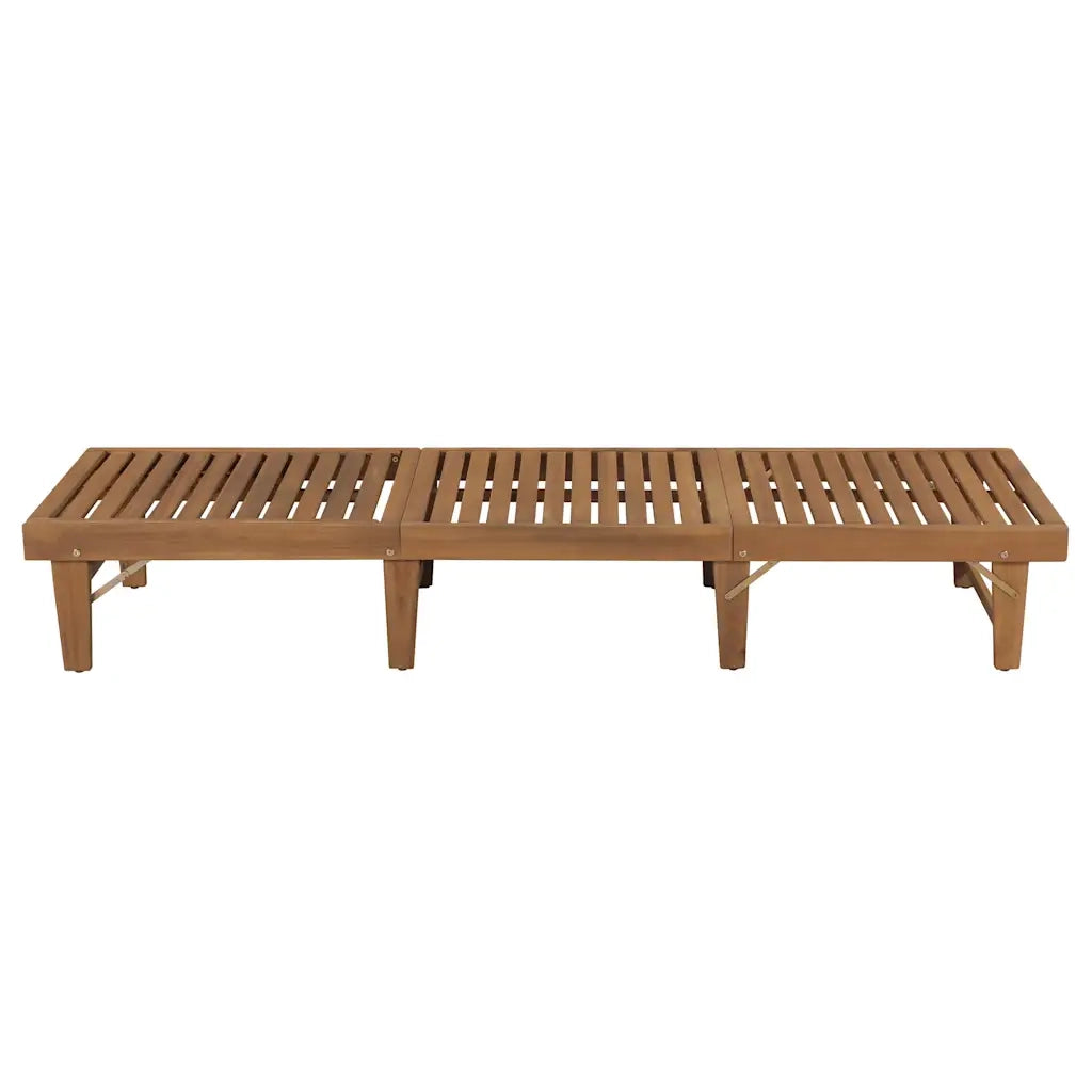 Lettino Prendisole Pieghevole con Cuscino in Massello di Acacia 3064177