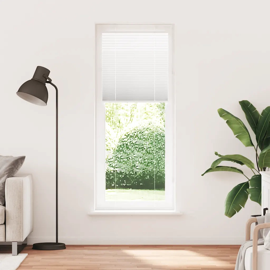 vidaXL Tenda Plissettata Bianca 70x200 cm Larghezza Tessuto 69,4 cm