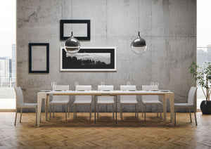 Consolle Allungabile 90-302x42x77 cm in Nobilitato Bianco