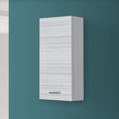 Pensile bagno sospeso 35 cm grigio con ripiano regolabile Desya