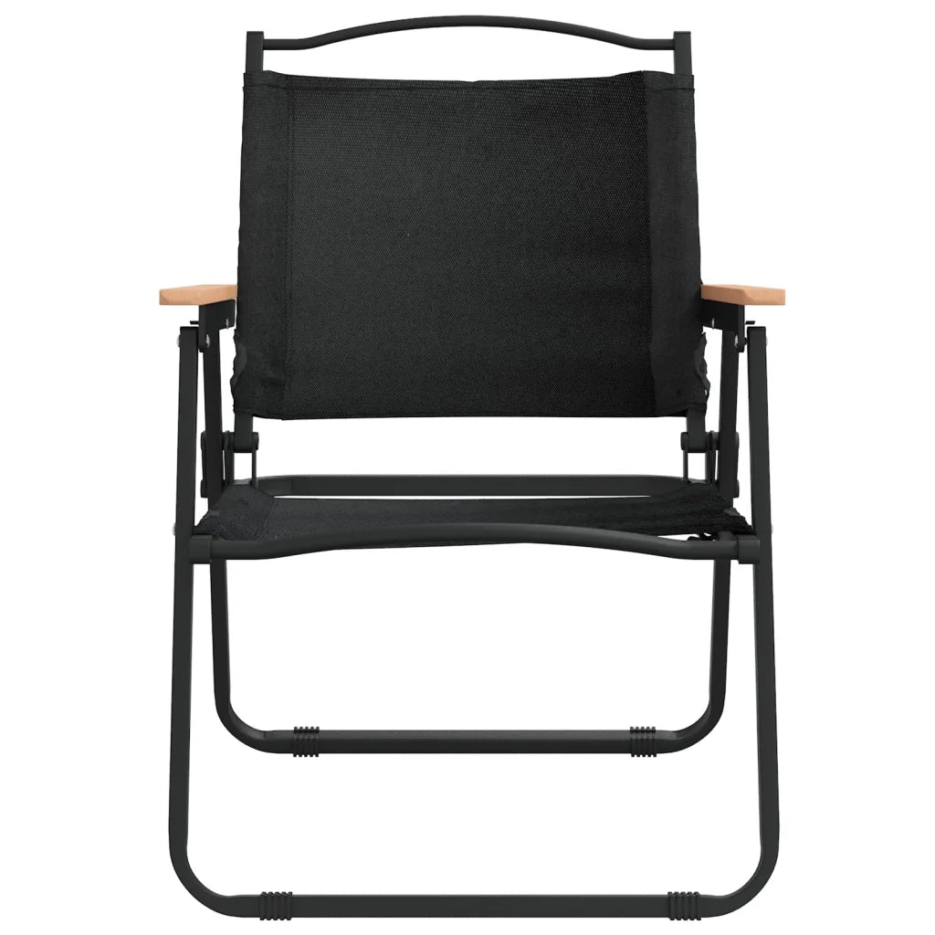 Sedie da Campeggio 2 pz Neri 54x55x78 cm Tessuto Oxford 319485