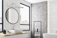 Lampada Da Parete Da Bagno Led Sopra Specchio 5w 40cm APP364-1W Cromo