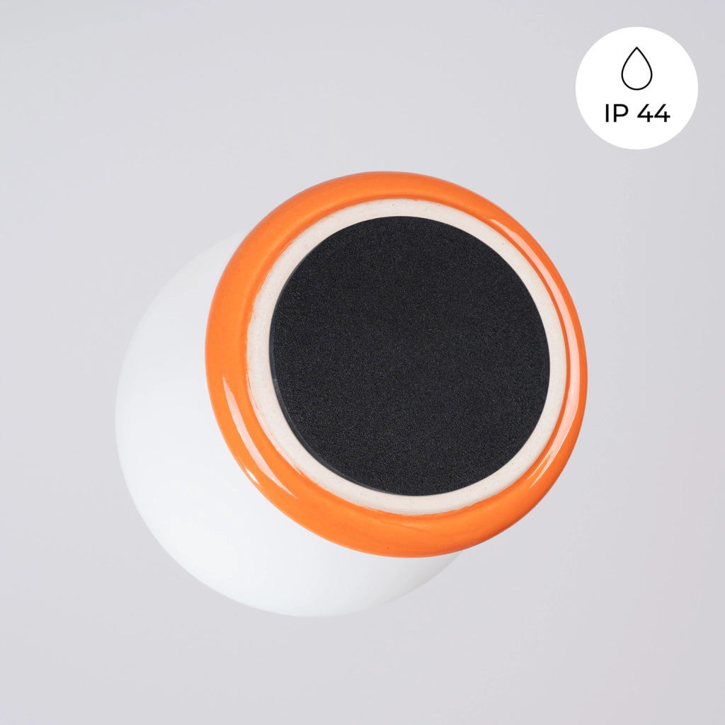 Plafoniera bagno sfera vetro opale arancio IP44 G9