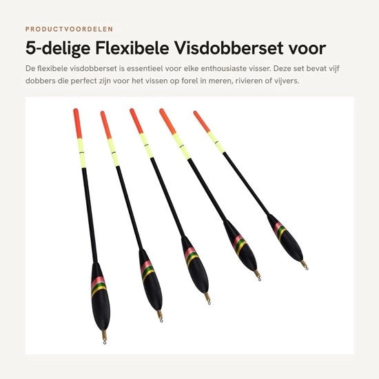 Set di esche a 5 pezzi - Distrattori flessibili - Perfetti per la pesca del pesce persico - Capacità di carico 2,5 g - Colori forti - Adatti per lago/fiume/vivai - Distrattori