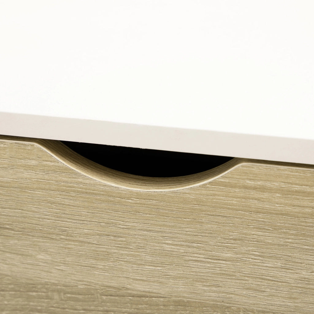 Tavolino da caff¨¨ con cassetti e ripiani ¨C zephmum ¨C 106x58x39,5 cm bianco