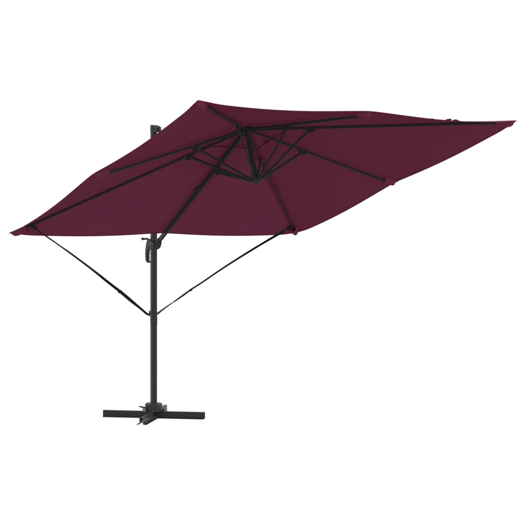 Ombrello da Patio Rosso borgogna Alluminio, Poliestere Grande