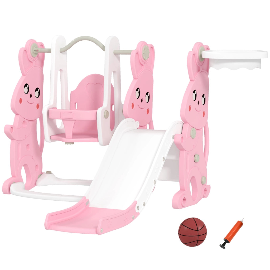 Set giochi giardino bambini 4in1 ¨C zephmum ¨C rosa, 147.5x160x107cm