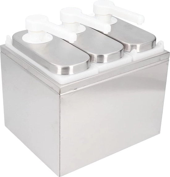 Dispensatore per Insalata - Quantità Razionale Corrosione Resistente - Stazione per Insalata Jam - Cucina (3 Pompe)