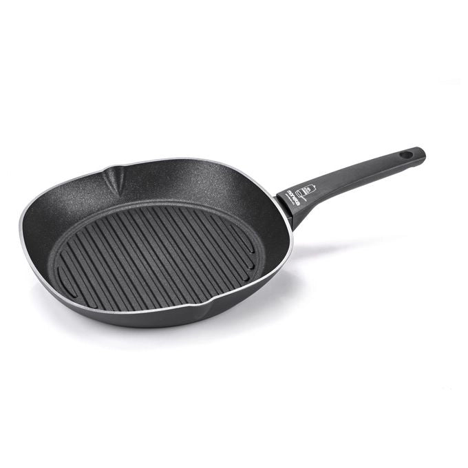 Moneta 0005551428 Recy Bistecchiera 28x28 cm in Alluminio 100% Riciclato da 52 Lattine Fondo Net Induction per Tutti i Fuochi incluso Induzione Rivestimento Protection Base Antiaderente colore Nero