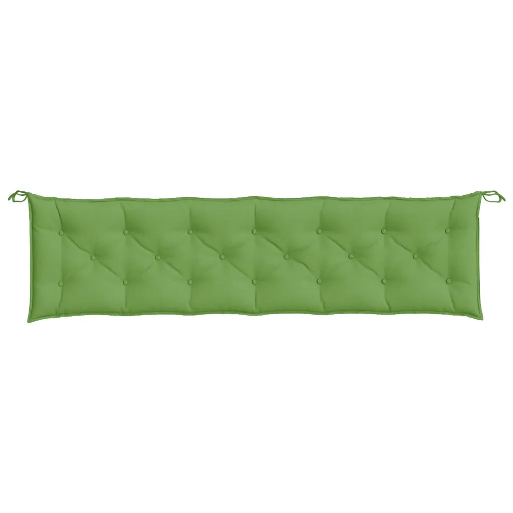 Cuscini Panca Giardino 2pz Verde MÃ©lange 200x50x7 cm Tessuto