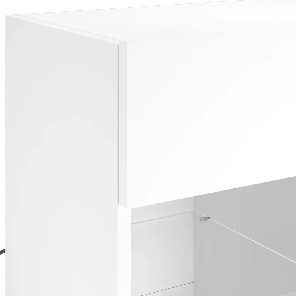 Mobile TV a Parete con Luci LED Bianco 58,5x30x60,5 cm 837092