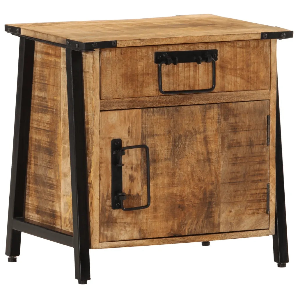Comodino 40x30x42 cm in Legno Massello di Mango 358917