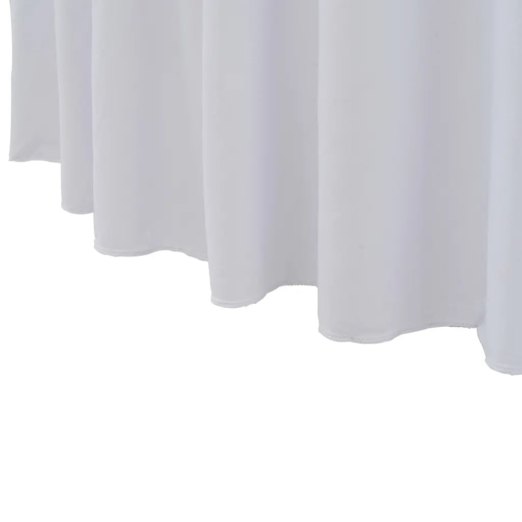 Copertura Elastica per Tavolo con Gonna 2 pz 120x74 cm Bianco 133581