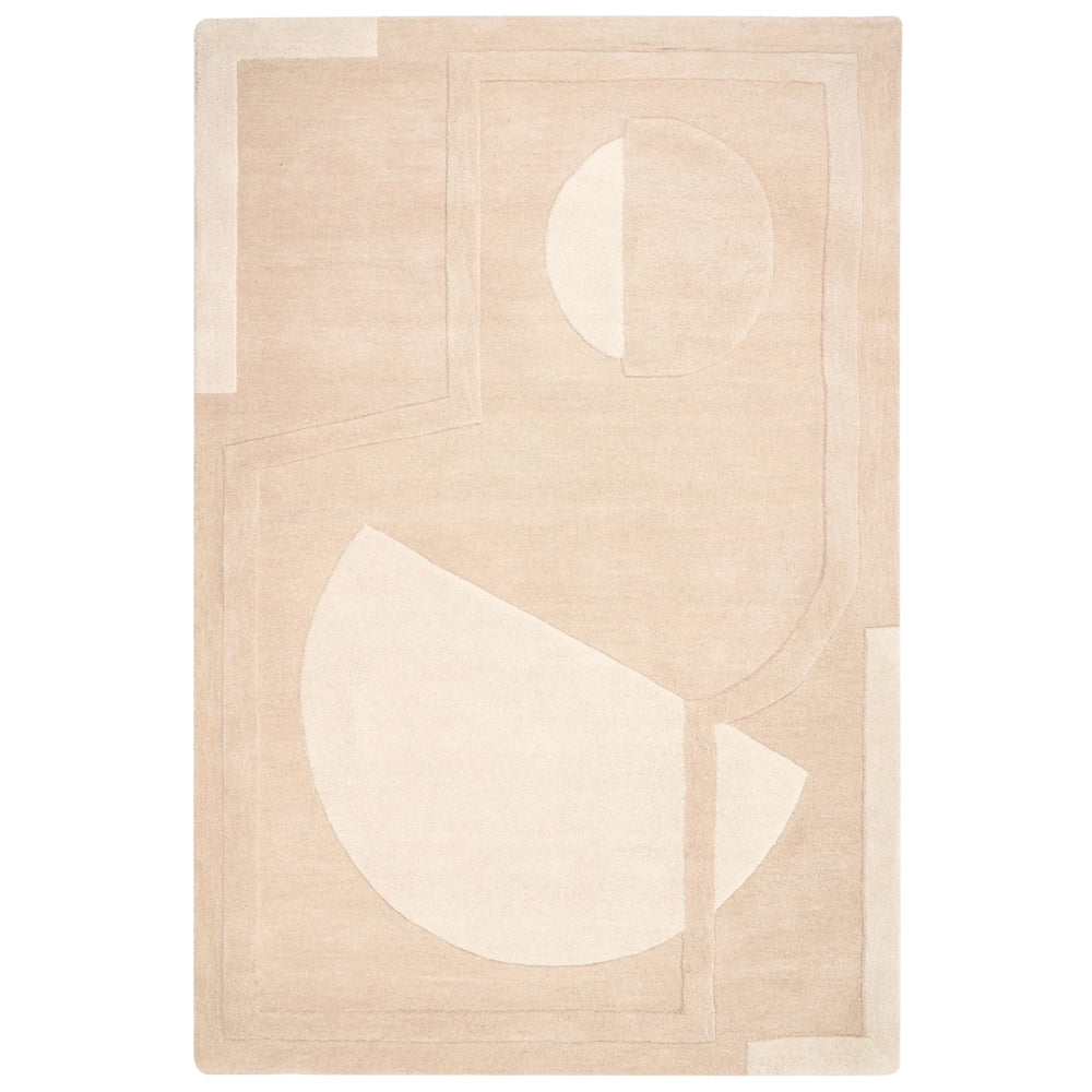 Tappeto Beige in lana Forma rettangolare Motivo geometrico 200 x 300 cm Stile moderno Soggiorno