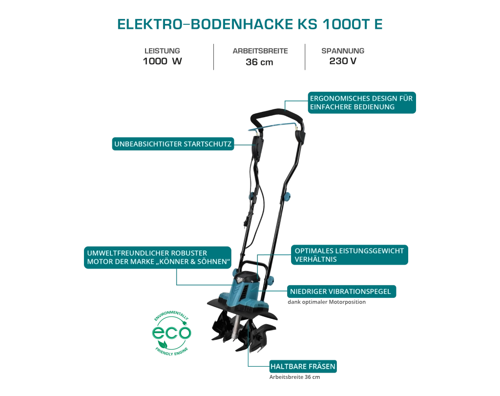 Motozappa elettrica KS 1000T E