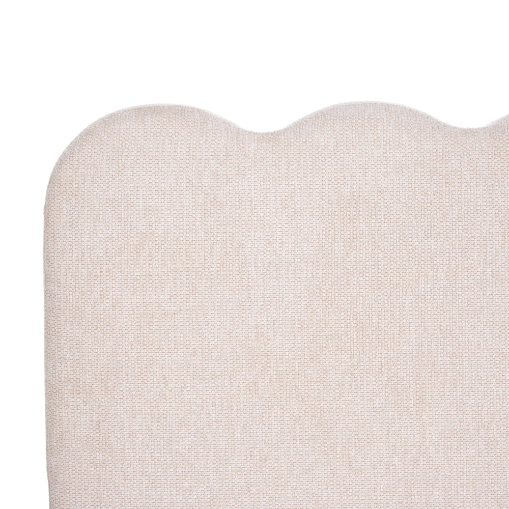 Letto in tessuto beige chiaro 180 x 200 cm contenitore elevabile con testiera e rete a doghe