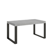 Tavolo allungabile 90x160/264 cm Tecno telaio Antracite - Cemento