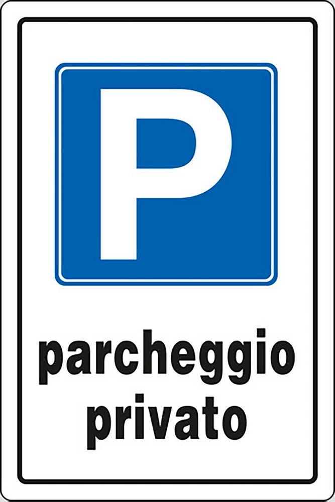 Cartello Parcheggio Privato parking abitazioni uffici 30CMx20CM