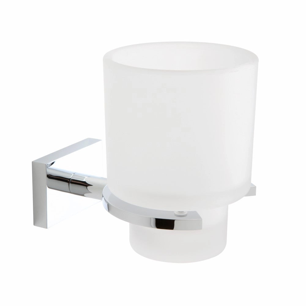 Smart - porta bicchiere satinato base cromata