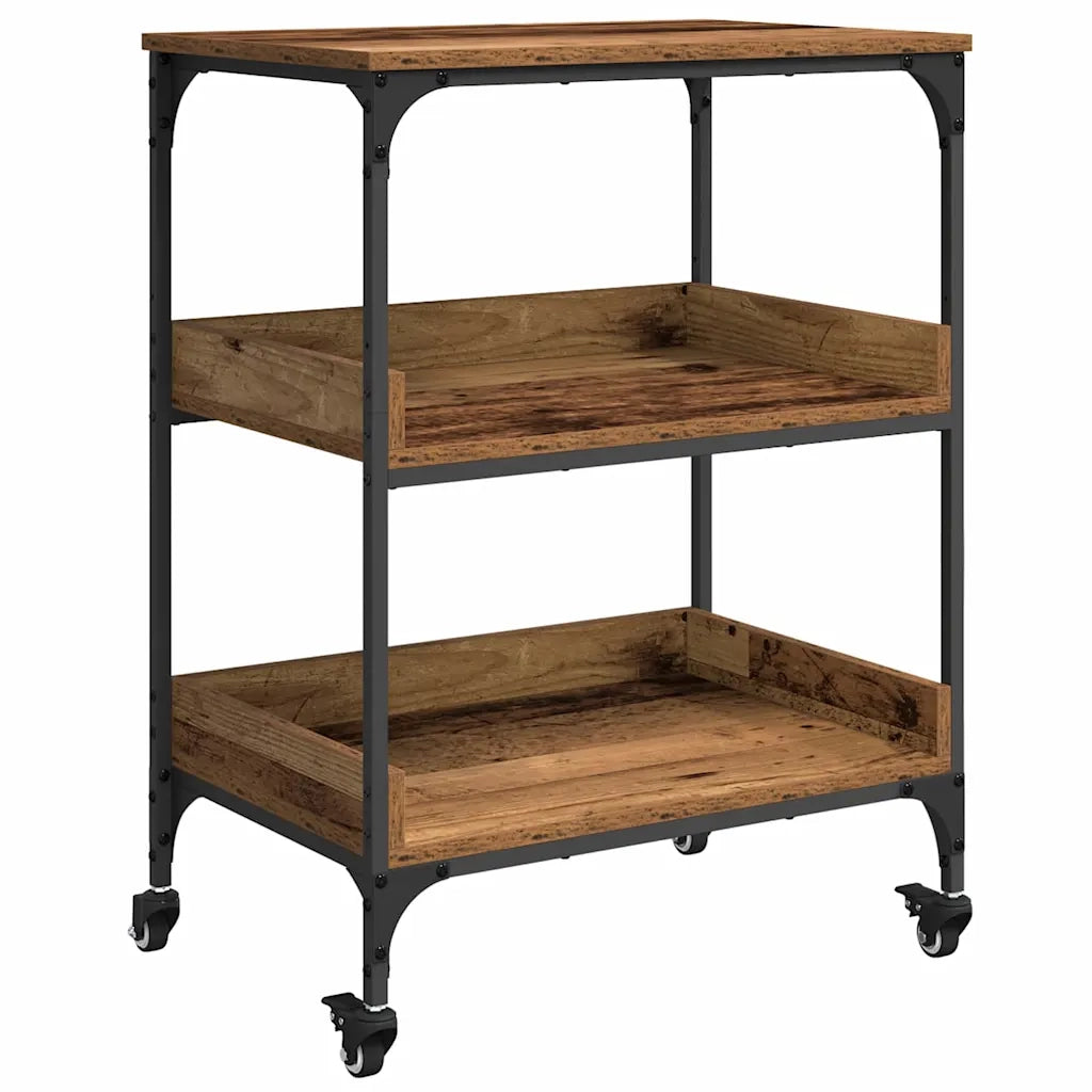 Carrello da Cucina-Scaffale per Cucina Legno vecchio 60 x 41 x 80.5 cm