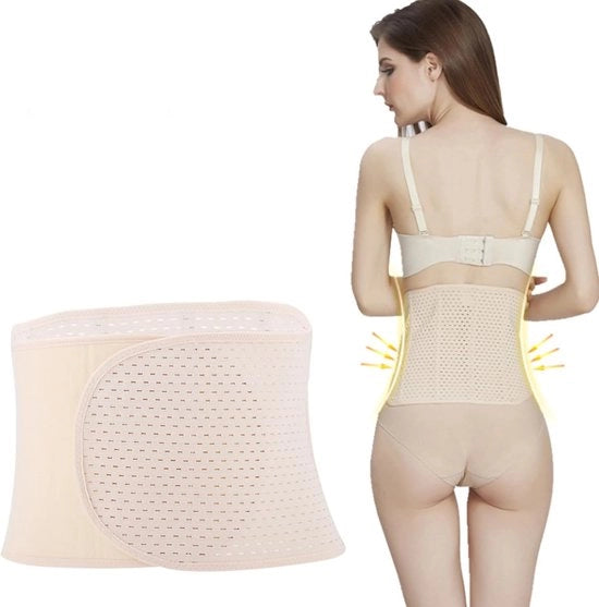 Supporto Postpartum per la Perdita di Peso della Donna - Cintura Abdominale Elastica per la Gestione Postpartum - Abbigliamento per la Donna per la Forma del Corpo - Controllo della Pancia - Abbigliamento per la Donna per la Forma del Corpo (Beige)