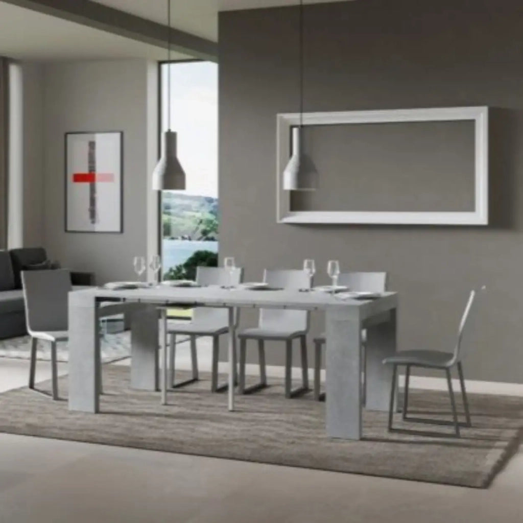 Consolle allungabile 90x40/300 cm Roxell cemento