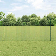 Palo della recinzione 5 pcs Verde 120 cm Acciaio 42006266