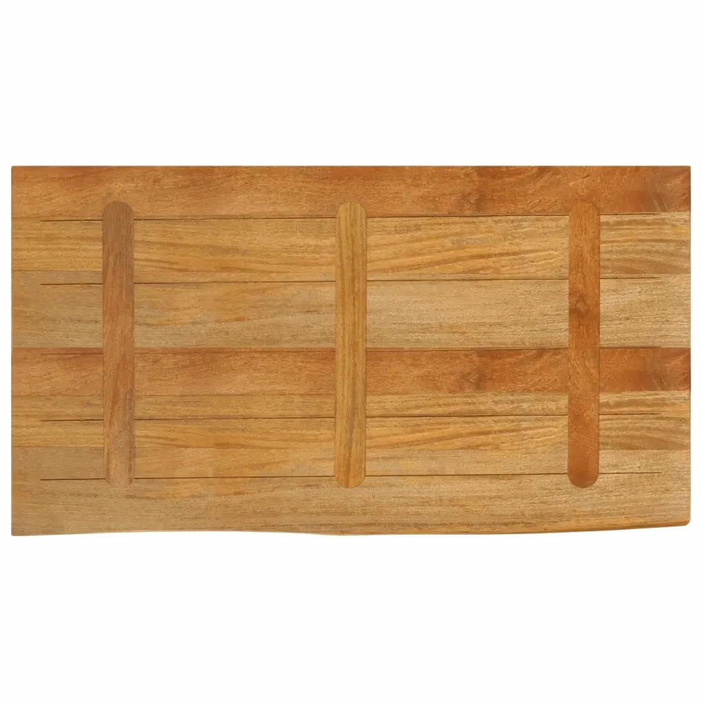Piano Tavolo Bordi Vivi 110x60x3,8cm in Legno Massello di Mango 370599