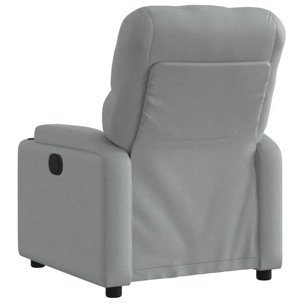 Divano Sedia-Poltrona Reclinabile in Tessuto Grigio Chiaro 508521