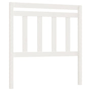 Testiera | Testata per Letto Bianca 106x4x100cm in Legno Massello di Pino