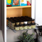 Kruidenrek Utschiusabile per Cucina, Organizzatore per Cucina, Kruidenrek a Nastro, Organizzatore per Vaschette, Kruidenrek 1 Livello, Organizzatore per Vaschette in Acciaio Inox, per Vaschette con Erbajoletti