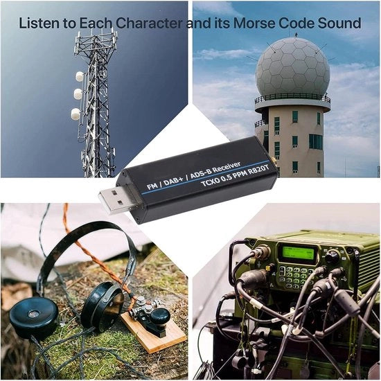 Ricevitore SDR con R820T2 0.5PPM TCXO, 100KHz-1766MHz.