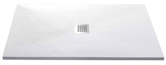 Piatto Doccia in Pietra 70x130 cm Bonussi Ardesia Stone Central Bianco