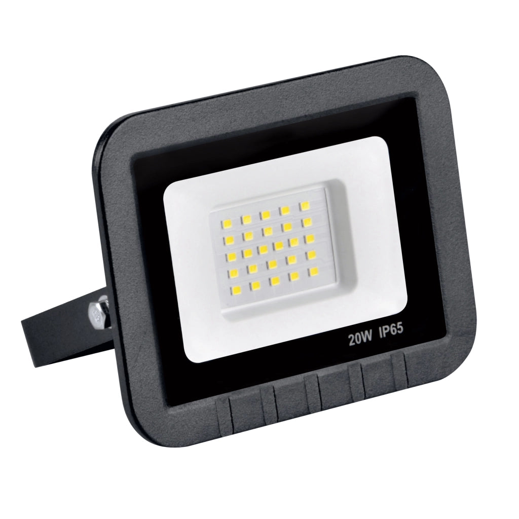 Faro LED-SMD 20W 6500K 120° IP65 nero esterni Polux